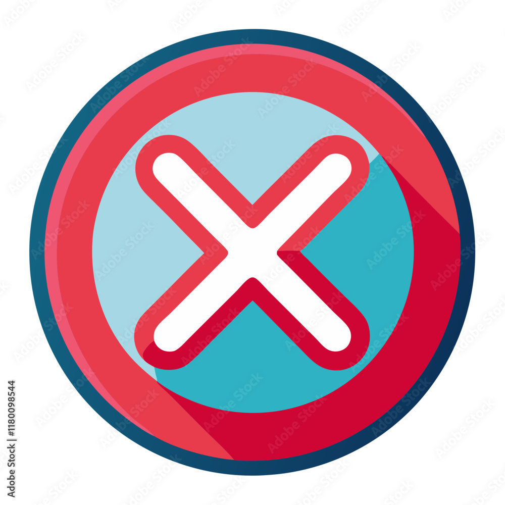 Obraz premium cancel icon design