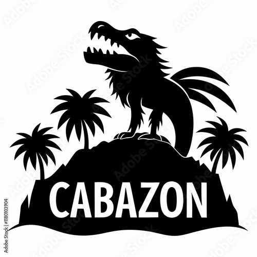 Minimalist Cabazon Silhouette Vector on White Background photo