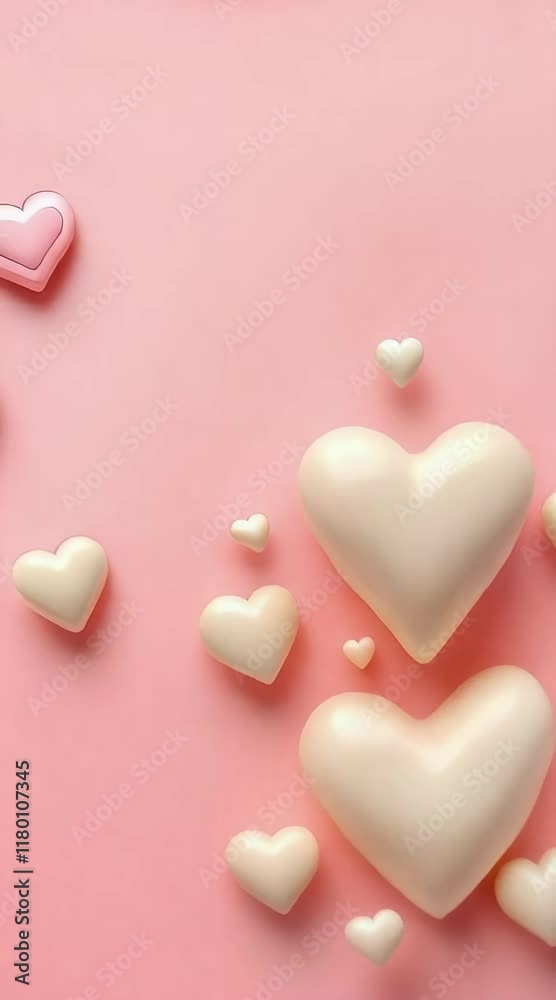 hearts cream care skin background pink pattern nubes smear natural moisturiser lotion face body skincare top view up high white shape love beautiful beauty product bodycare closeup cosmetic day