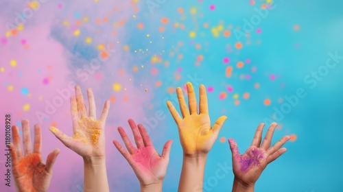 Dynamic Holi Powder Explosion in Vibrant Celebration 4