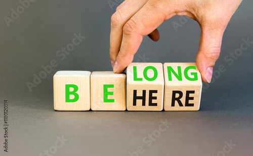 Fotografie Belonging and belong symbol