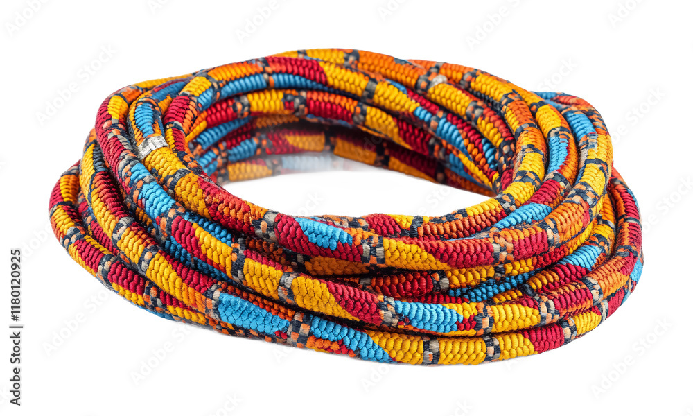 Climbing Rope Wrap for Added Protection - Isolated on White Background Climbing Rope Wrap for Added Protection - Isolated on White Background