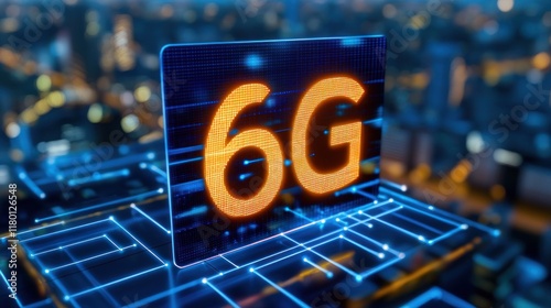 Exploring future technology 6g connectivity innovations in urban landscapes at night