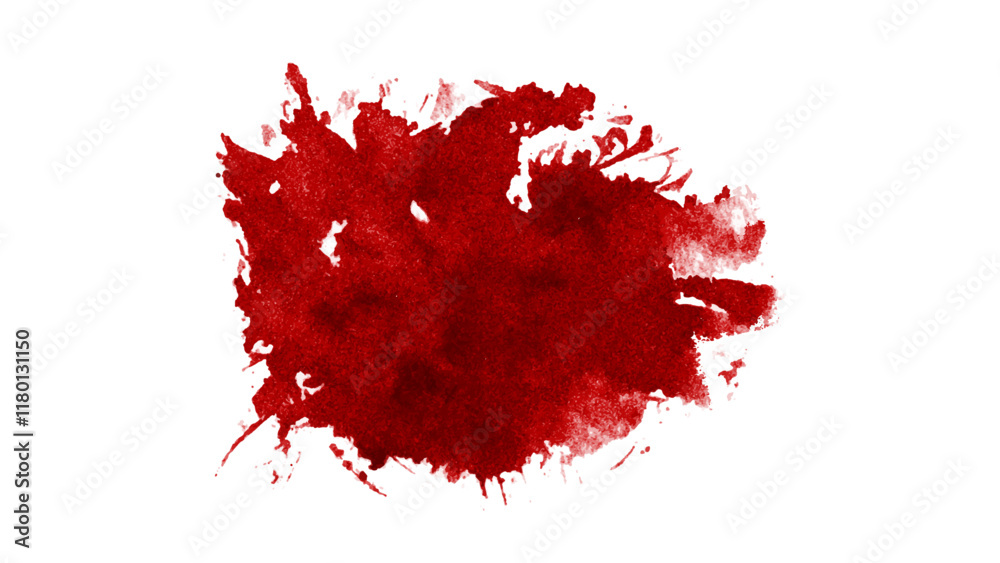 Horror bloody splash and blobs in horrible crime shapes drips isolated on white background, Background with big red splash and place for your text. Horror bloody splash and blobs in horrible crime shapes drips isolated on white background, Background with big red splash and place for your text.