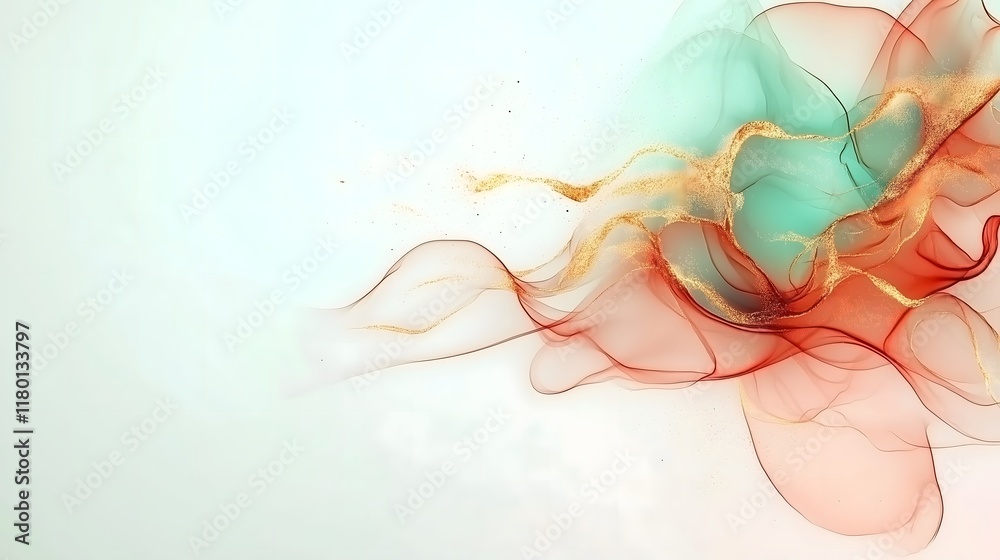 Fototapeta premium Artistic Fusion: A Vibrant Blend of Colors