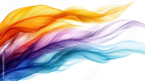 Wallpaper Mural A colorful abstract background with wavy lines of different colors Torontodigital.ca