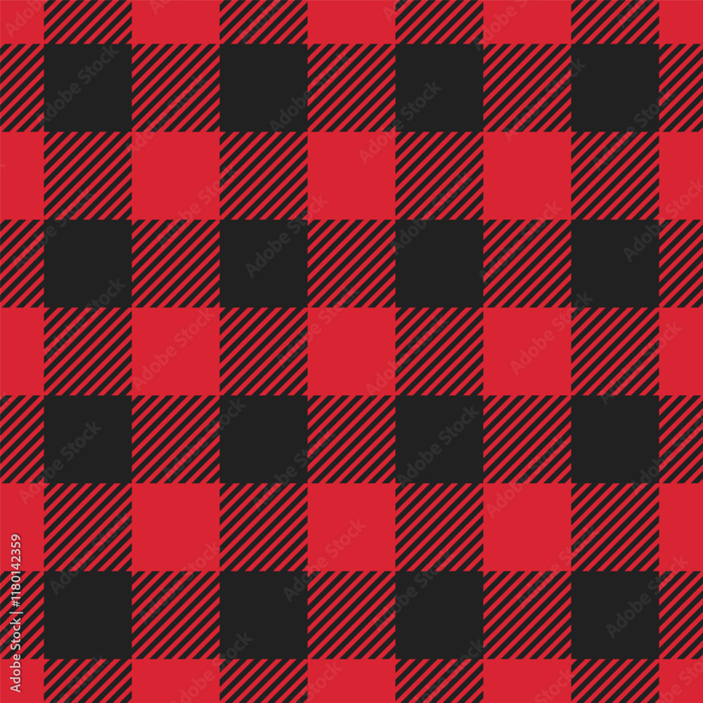 Red and Black Plaid Pattern Design