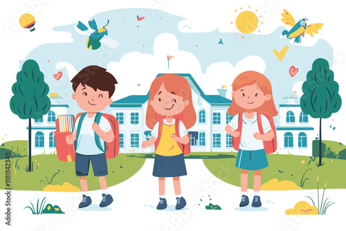Back-to-School Adventures: Illustrated School Bus Stories Kids and Their School Bus Journeys .