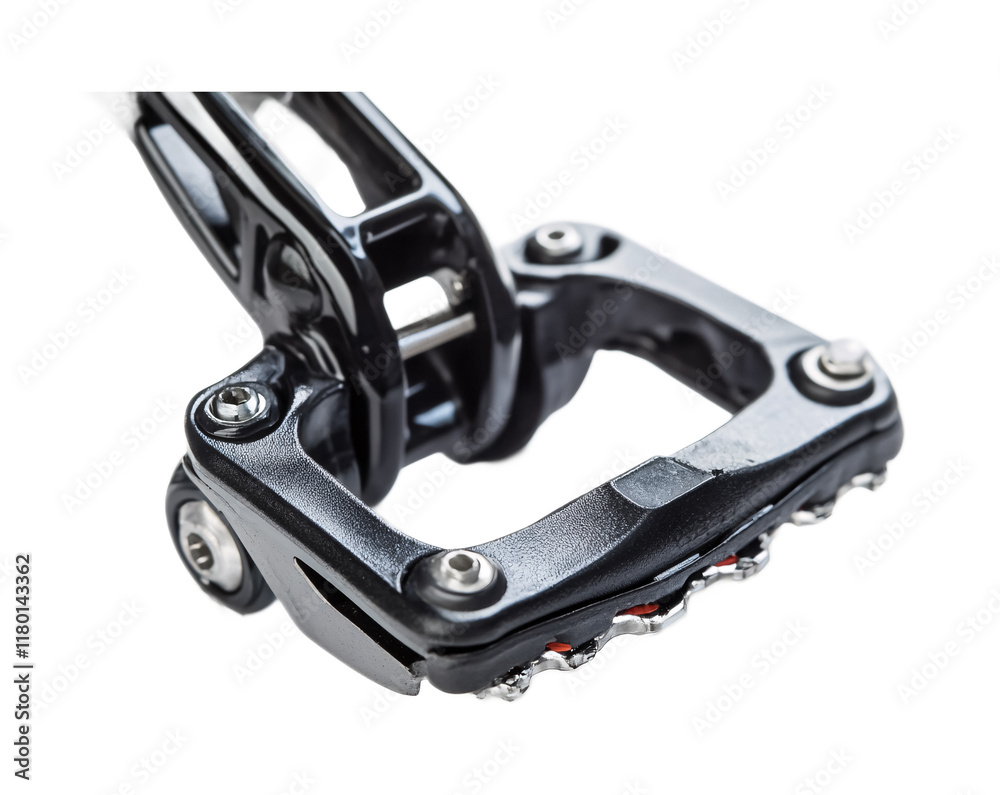 Cycling Bicycle Pedal Clip for Secure Foot Positioning - Isolated on White Background Cycling Bicycle Pedal Clip for Secure Foot Positioning - Isolated on White Background