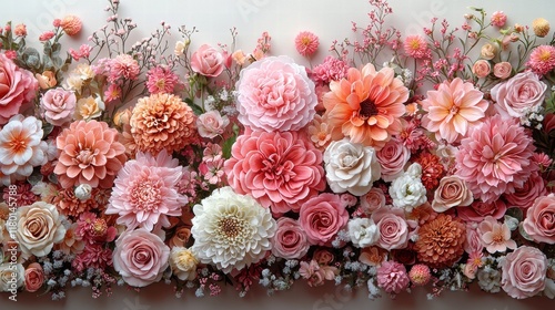Wallpaper Mural Peachy Keen Floral Arrangement  Torontodigital.ca