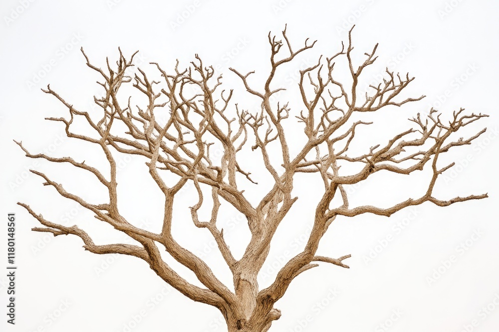 A lone bare tree without leaves standing in a landscape A lone bare tree without leaves standing in a landscape