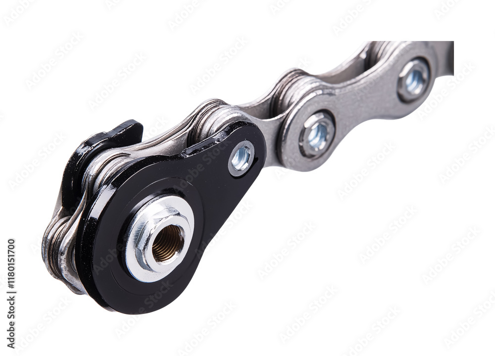 Cycling Chain Tensioner for Optimal Gear Shifting - Isolated on White Background Cycling Chain Tensioner for Optimal Gear Shifting - Isolated on White Background