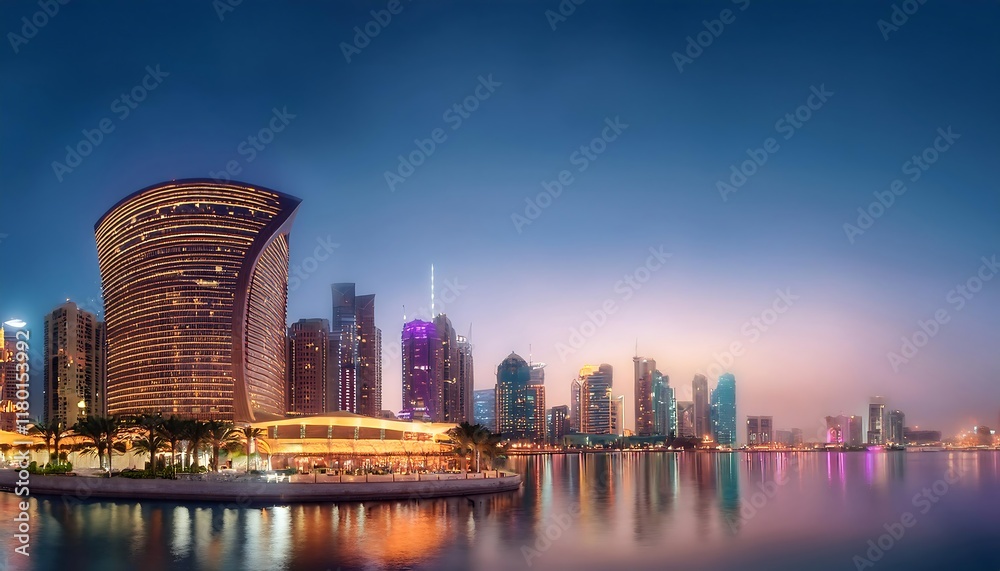 Naklejka premium Elegant Ramadan Kareem Backgrounds with Islamic Lanterns and Crescent Moon Theme