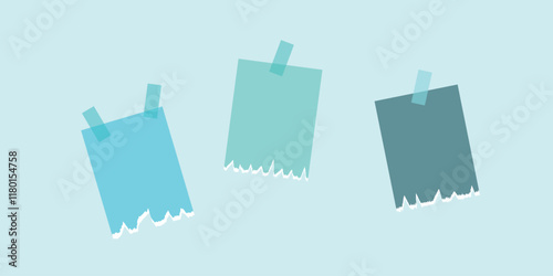 set of stickers, vector, blank, colorful, rectangular, paper, blank