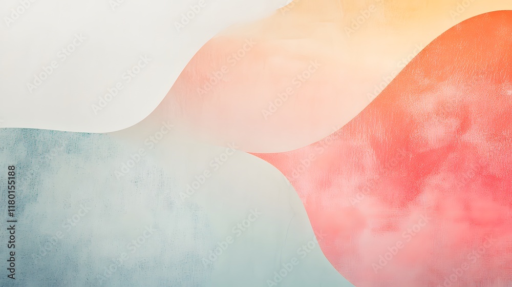 Fototapeta premium Abstract pastel wave design textured background