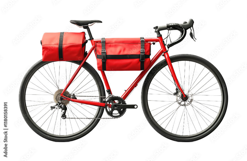 Fototapeta premium Waterproof Cycling Frame Bag for Essentials - Isolated on White Background