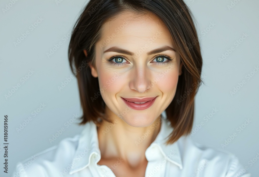 Portrait of a woman with short hair Portrait of a woman with short hair