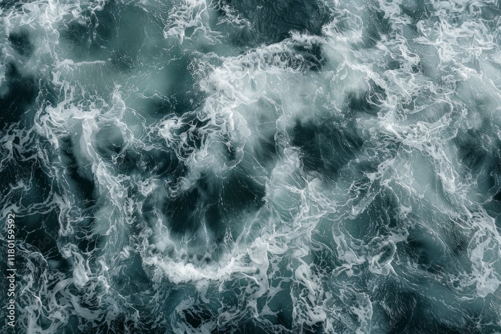 Fototapeta premium Waves of water of the river and the sea. Detailed photo textured background