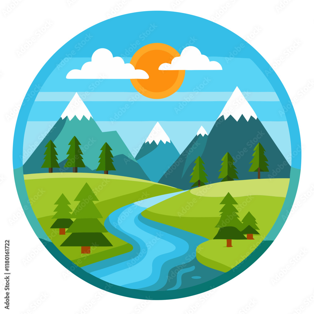 Obraz premium landscape icon design
