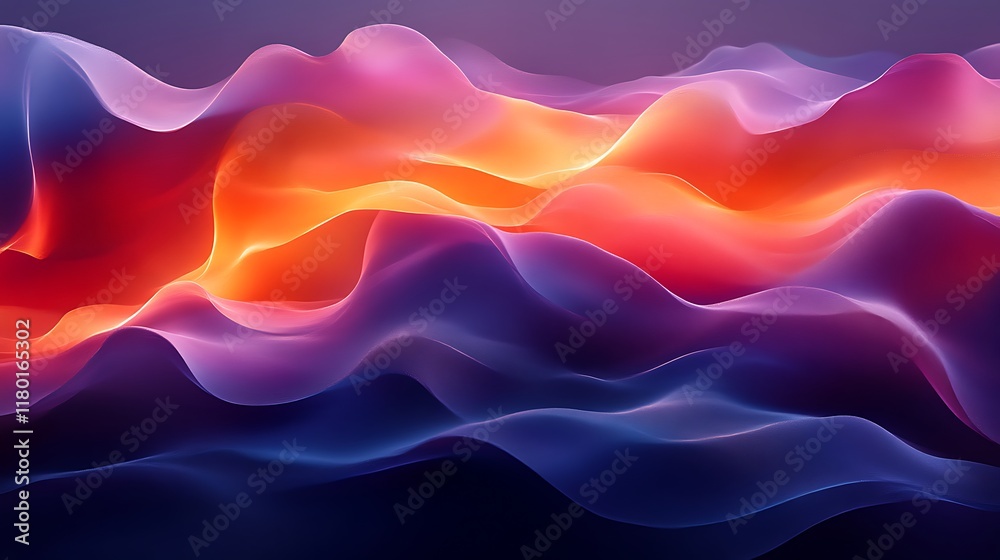 Obraz premium Abstract colorful wavy background. (1)