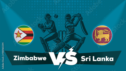 Zimbabwe VS Sri Lanka , Sri Lanka Vs Zimbabwe cricket match , Cricket match concept with creative illustration.eps