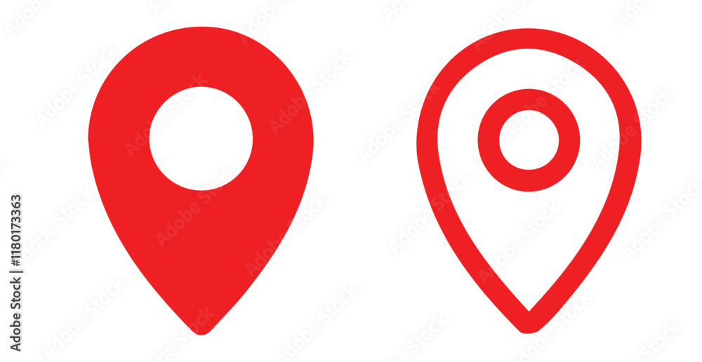 Map pin place marker. Location and Map Pin Icon Set Vector design. Map pin icon vector illustration. Map pin place marker. Location and Map Pin Icon Set Vector design. Map pin icon vector illustration.
