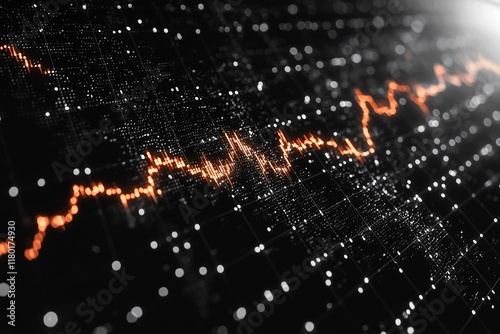 Wallpaper Mural Financial chart with uptrend line graph and candlestick, Finance concept and business Torontodigital.ca