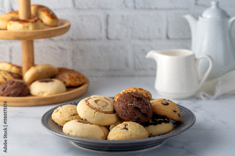 Turkish homemade sweet and savory cookies - tatli tuzlu kurabiye - kuru pasta