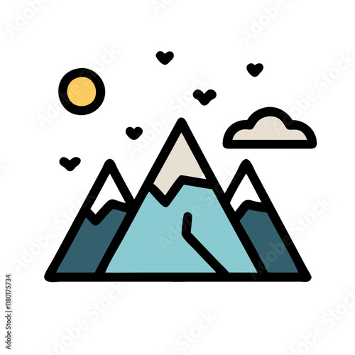 mountain icon design