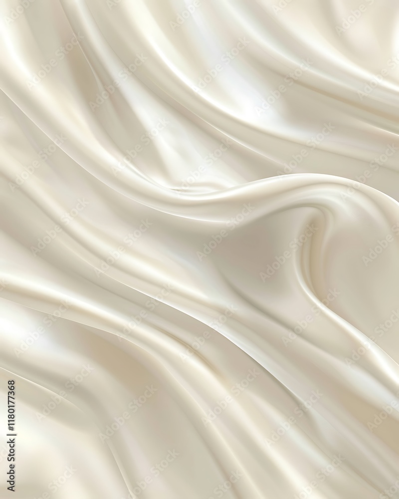 Elegant Draped Cream Colored Silk Fabric Texture Elegant Draped Cream Colored Silk Fabric Texture