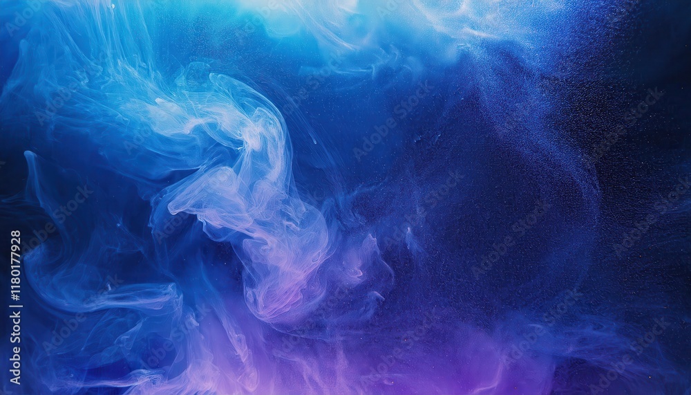 Fototapeta premium ethereal blue and purple abstract fluid art with swirling textures, perfect for digital backgrounds, banners, or creative designs