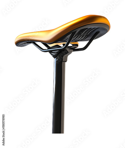 Cycling Seat Post for Secure Saddle Attachment - Isolated on White Background photo