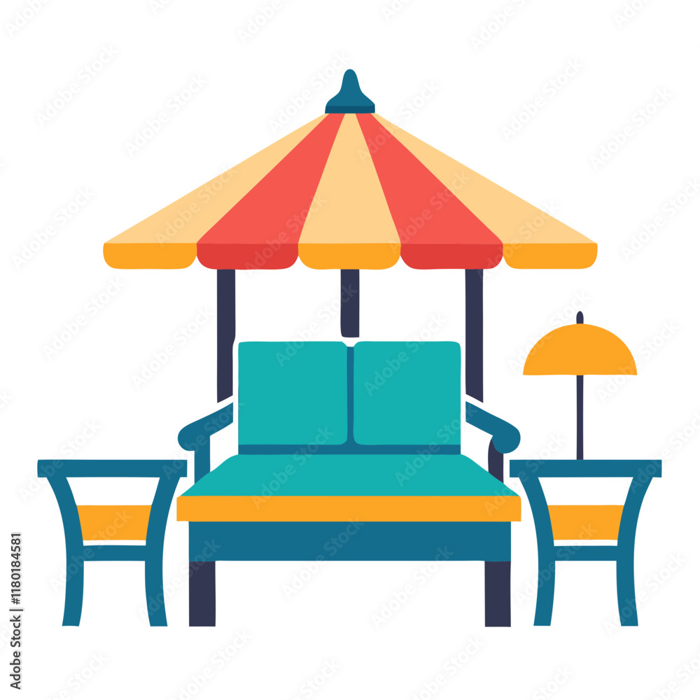 Fototapeta premium patio furniture icon design