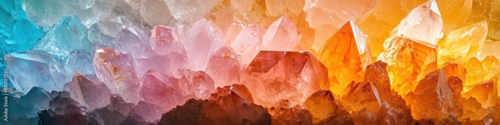 Vibrant crystals in diverse colors showcase natural beauty and texture Vibrant crystals in diverse colors showcase natural beauty and texture