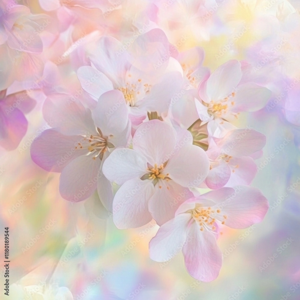 A close-up view of a bunch of flowers growing on a tree branch, with green leaves and stems visible A close-up view of a bunch of flowers growing on a tree branch, with green leaves and stems visible