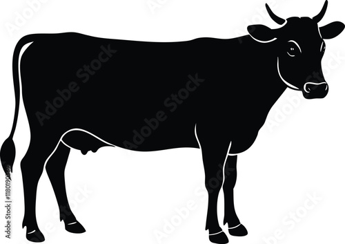 Cow silhouette,cow vector icon,cow logo,cow illustration