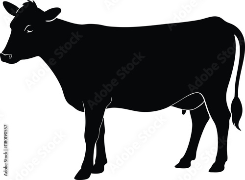 Cow silhouette,cow vector icon,cow logo,cow illustration