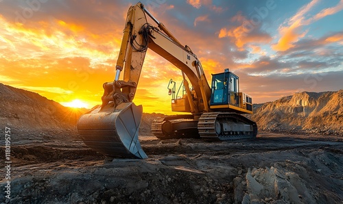 High-quality image of a shovel excavator displayed on a rental company’s site with a clear photo