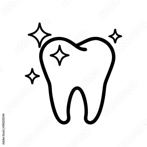 shining tooth icon design