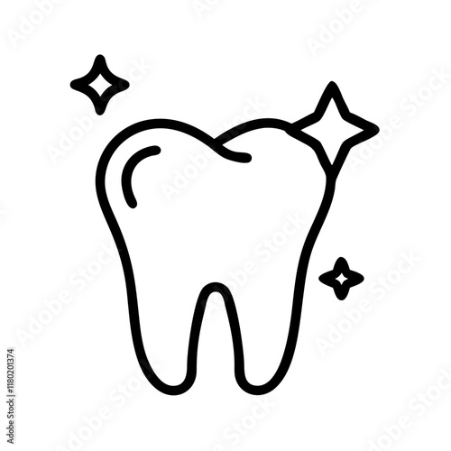 shining tooth icon design