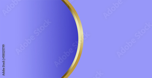composition of empty space in blue and purple gradations with gold curved lines as background design inspiration for graphic visual arts or decorative designs in applied arts