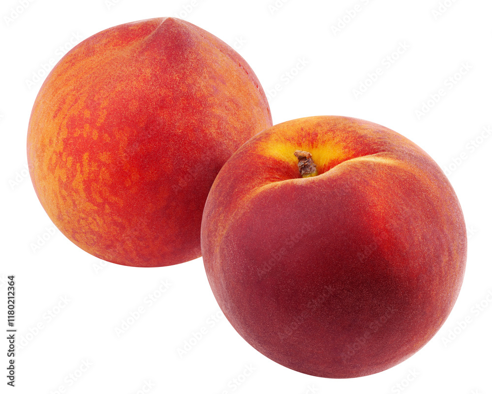Peach isolated on white background, full depth of field Peach isolated on white background, full depth of field