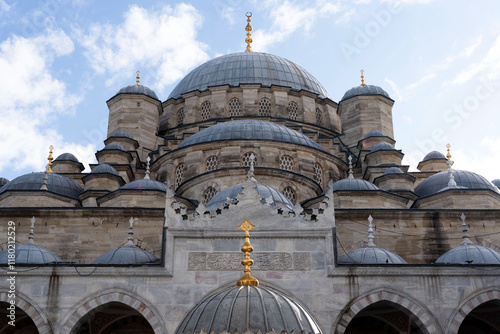 Roof of the Yeni Cami, New Mosque, in Istanbul