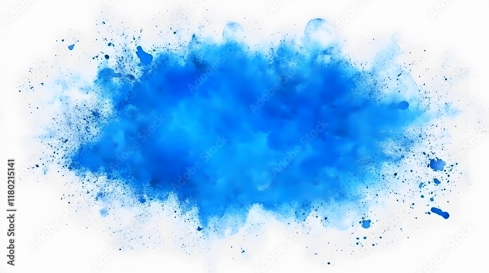 Obraz premium Abstract Blue Watercolor Explosion Design