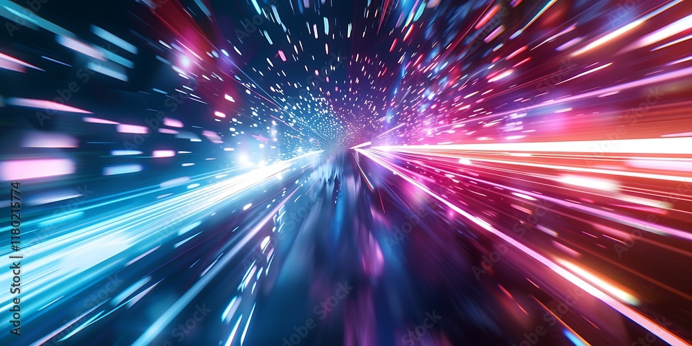 Fototapeta premium Light tunnel background