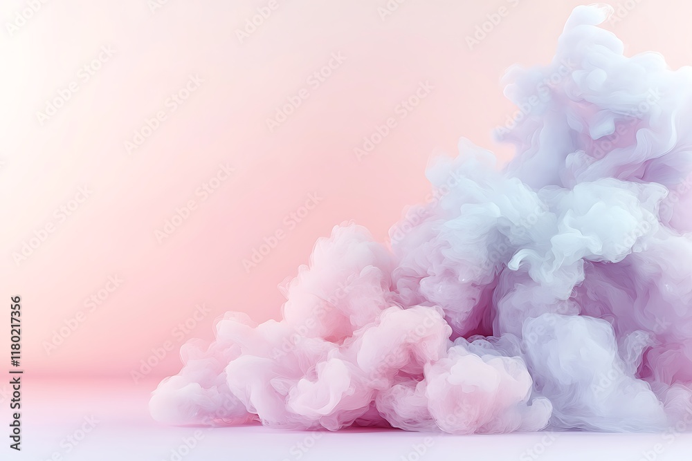 Fototapeta premium Valentine's day love inspired cloud art romantic atmosphere soft colors abstract design