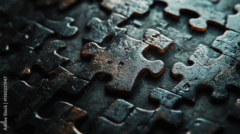Front view of interlocking puzzle pieces with a soft-focus gradient background. Ideal for teamwork, problem-solving, and creativity concepts. Front view of interlocking puzzle pieces with a soft-focus gradient background. Ideal for teamwork, problem-solving, and creativity concepts.