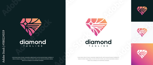 Diamond Logo Design Template . Jewelry diamond logo design