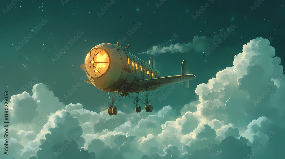 Naklejka premium Aereo. Ivorylight. Illustration