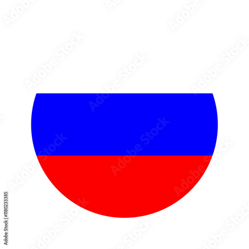 Round Russia flag icon